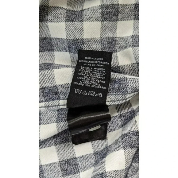 NWT Civil Society Cortez Men's Navy Cotton Check Flannel Shirt Size S (MSRP $79) - Picture 5 of 5